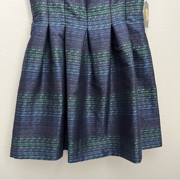 Vince Camuto Metallic Jacquard Fit and Flare Party Dress - Picture 4 of 9